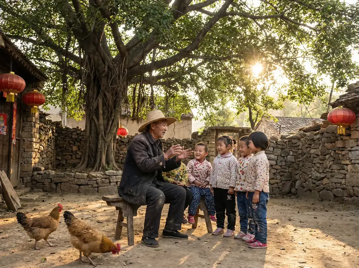 老人在大榕树下给孩子们讲故事 - 年轻的母亲4在线看全集 乡村记忆